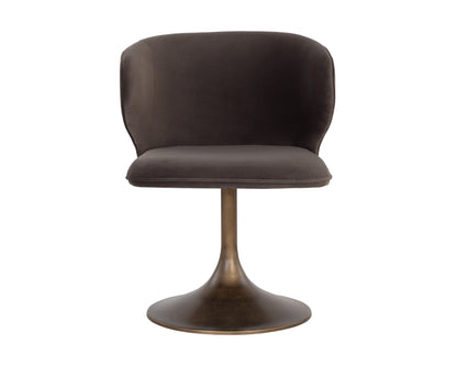 NAHLA SIMONE SWIVEL DINING CHAIR - MEG ASH