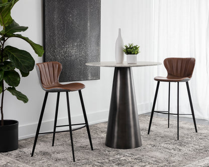 NAHLA ARABELLA BARSTOOL - BRAVO COGNAC / NOVEMBER GREY