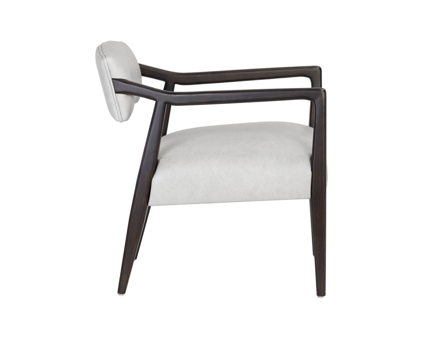 NAHLA KEAGAN LOUNGE CHAIR - SALOON LIGHT GREY LEATHER