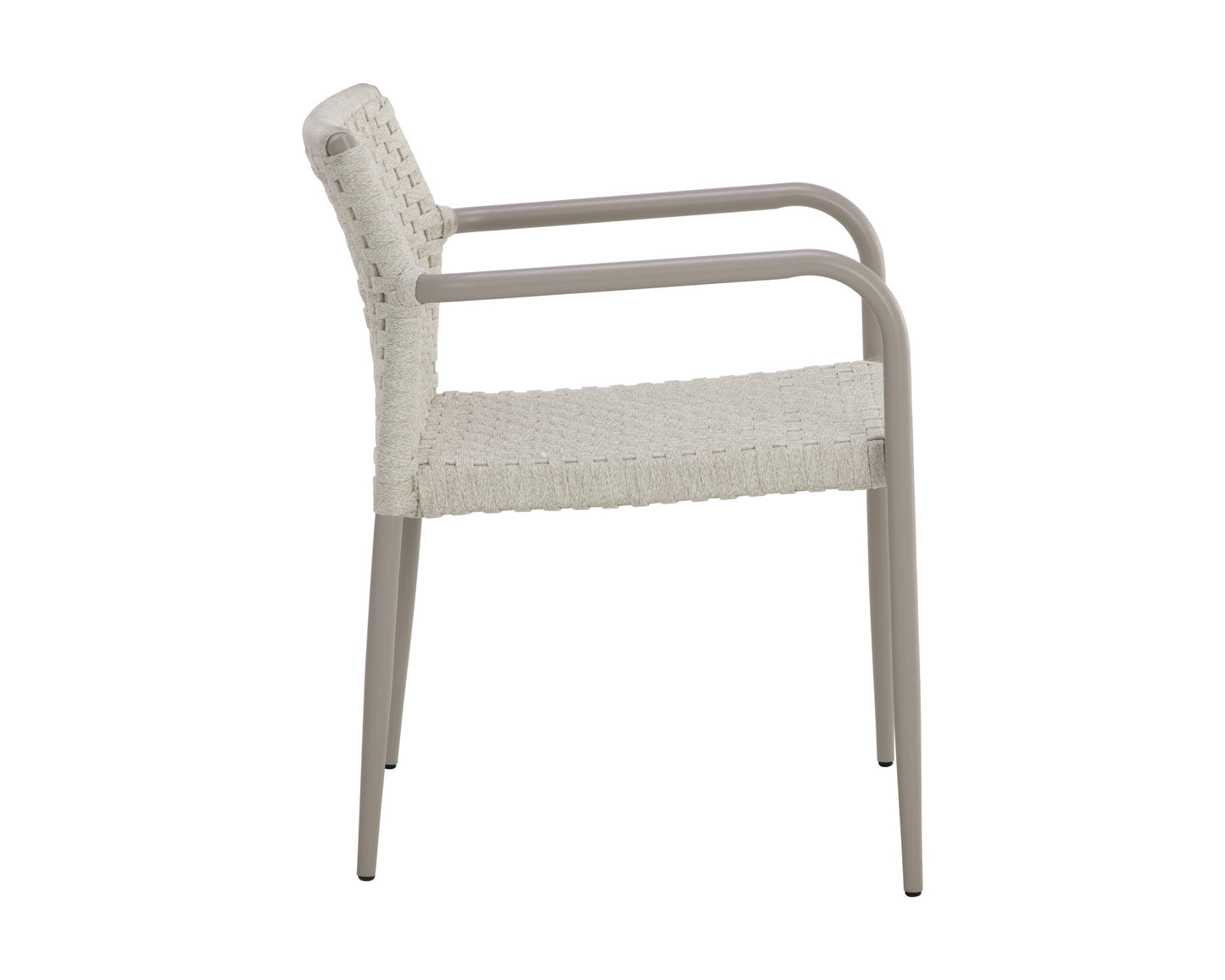 NAHLA CASELLA STACKABLE DINING ARMCHAIR - GREIGE - CREAM