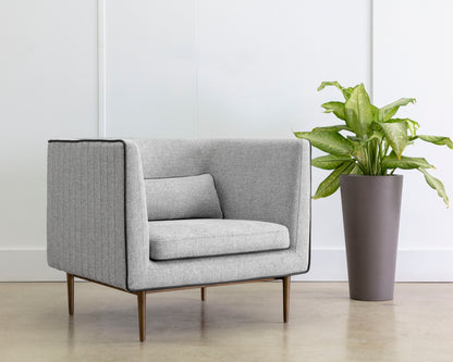 NAHLA BATAVIA ARMCHAIR - BELFAST HEATHER GREY