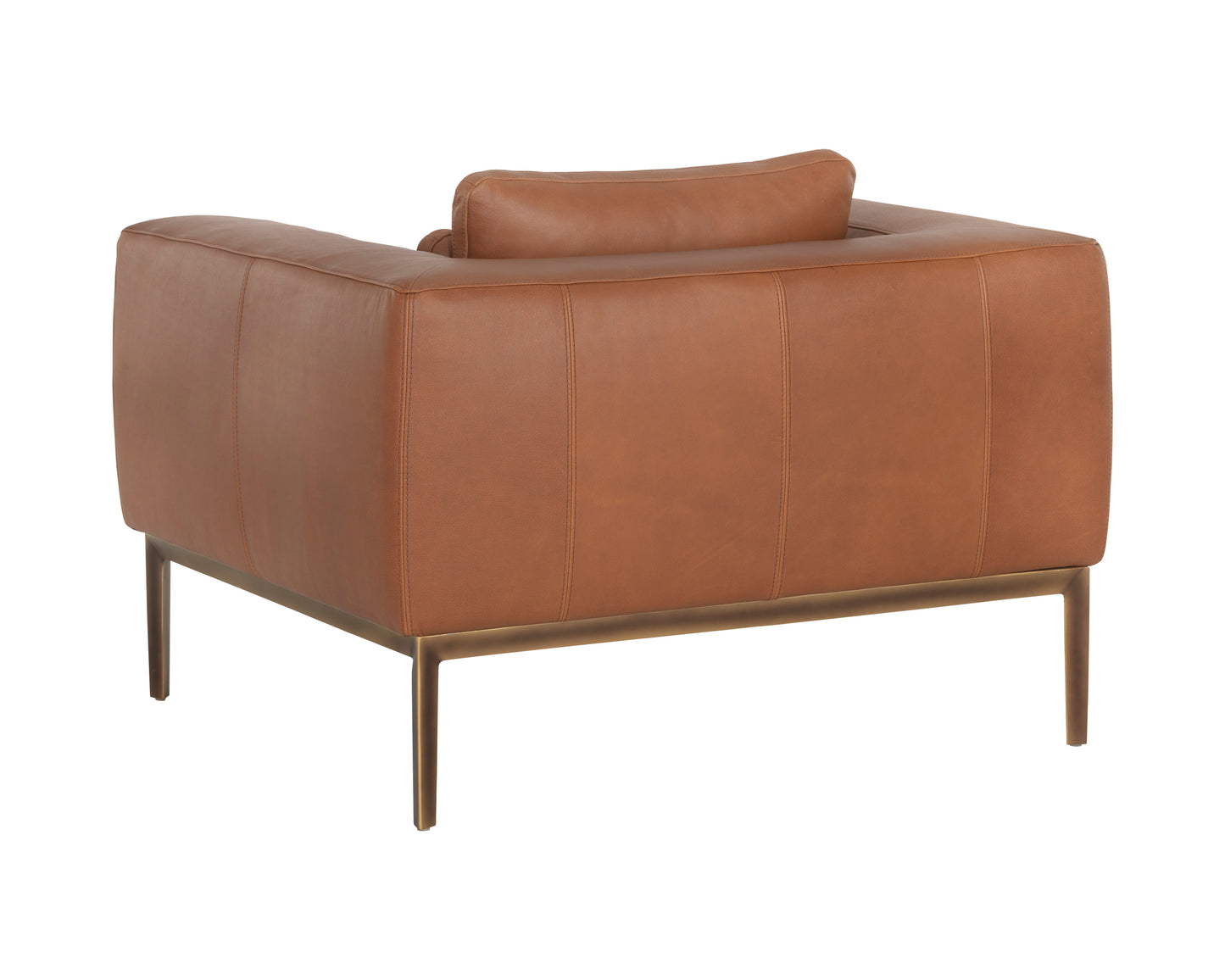NAHLA BURR ARMCHAIR - BEHIKE SADDLE LEATHER