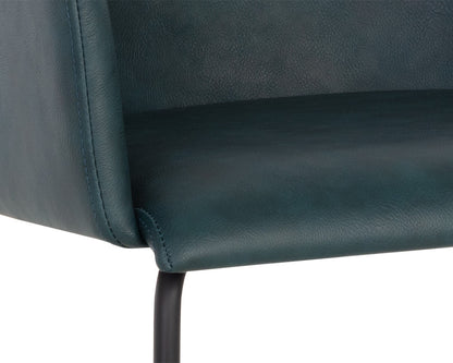 NAHLA HENSLEY DINING ARMCHAIR - DARK TEAL