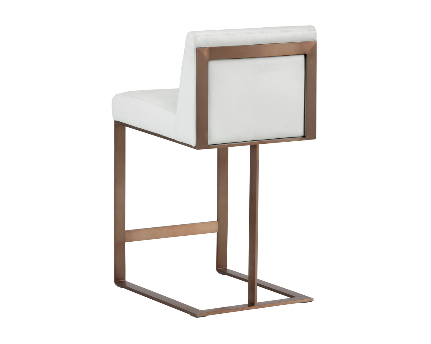 NAHLA DEAN COUNTER STOOL - ANTIQUE BRASS - CANTINA WHITE