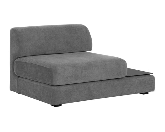 NAHLA HARMONY MODULAR - ARMLESS CHAIR - RIGHT SHELF - DANNY DARK GREY