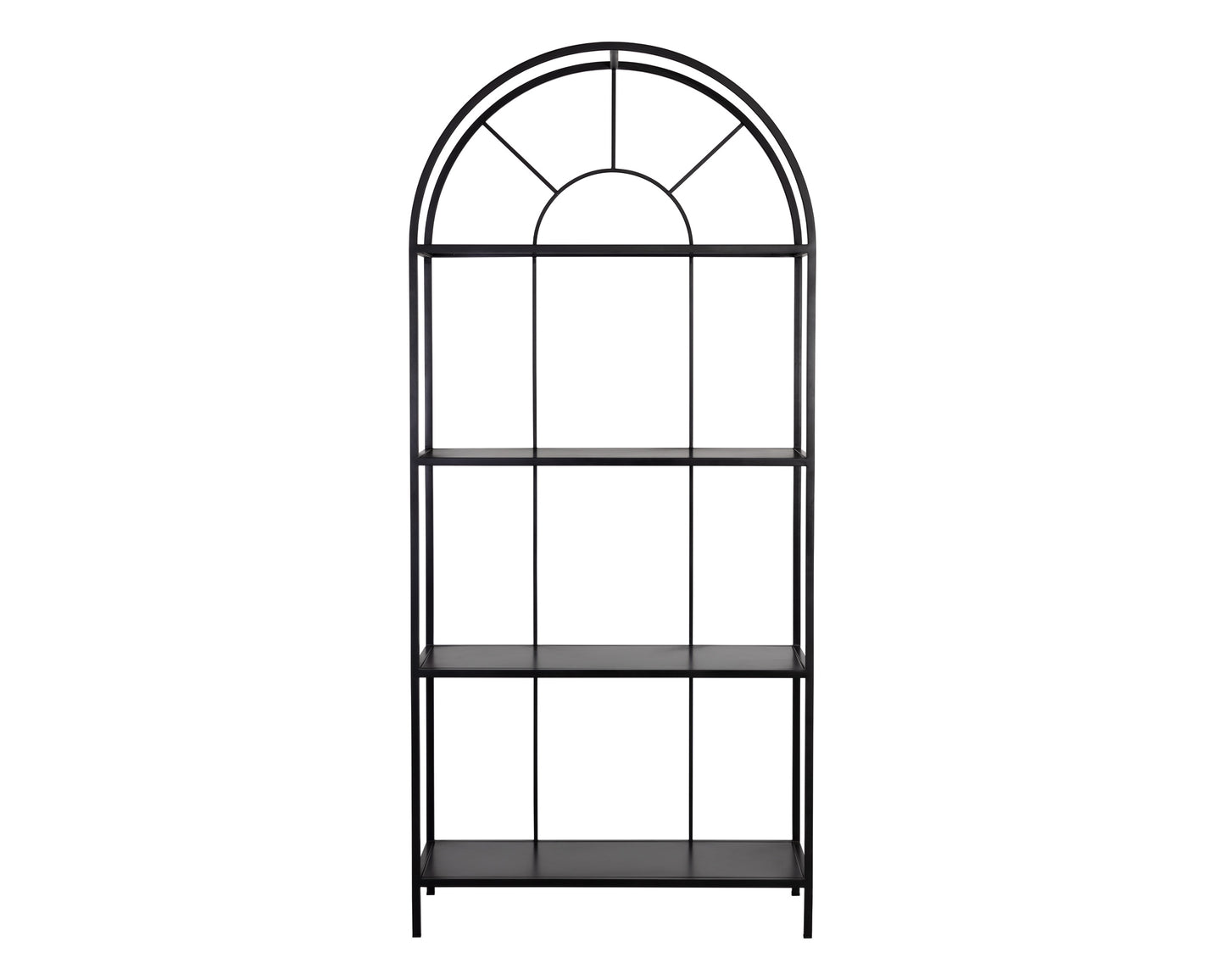 NAHLA ALCOVE BOOKCASE - BLACK