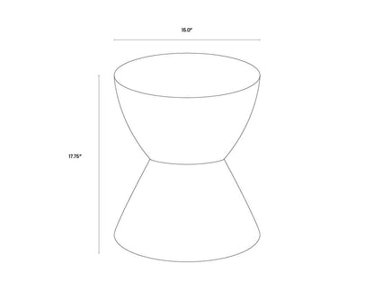 NAHLA LOGAN END TABLE - WHITE