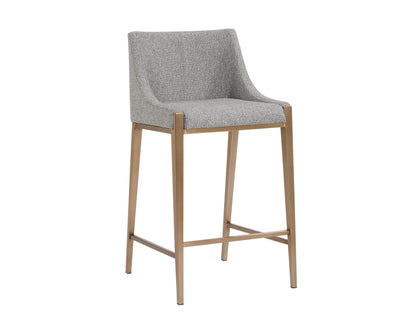 NAHLA DIONNE COUNTER STOOL - MONUMENT PEBBLE