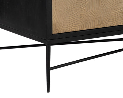 NAHLA ALGARVE SIDEBOARD - BLACK / CHAMPAGNE GOLD