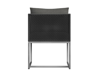 NAHLA CRETE DINING ARMCHAIR - DARK GREY - GRACEBAY GREY
