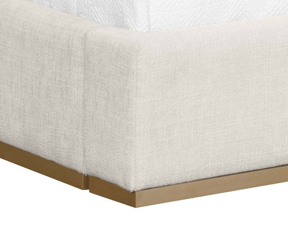 NAHLA BECKHAM BED - KING - CHACHA CREAM