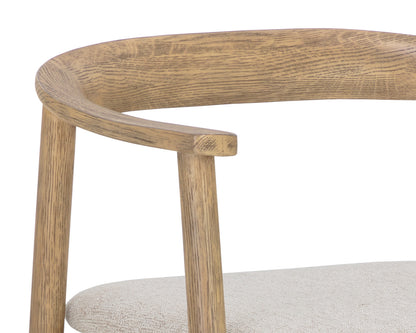 NAHLA JEREMY COUNTER STOOL - WEATHERED OAK - DOVE CREAM
