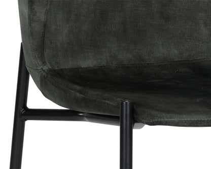NAHLA ERIC DINING CHAIR - NONO DARK GREEN