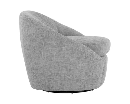 NAHLA BLISS SWIVEL LOUNGE CHAIR - HUSKY GREY