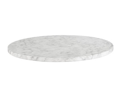 NAHLA CYPHER DINING TABLE TOP - MARBLE LOOK - WHITE - 55"
