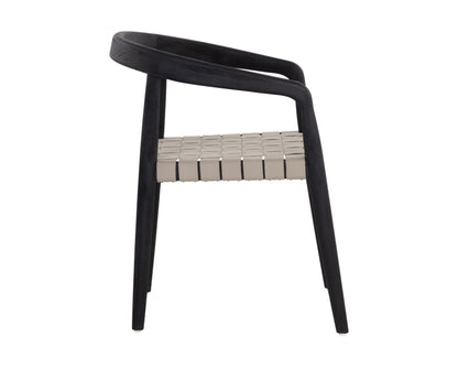 NAHLA CAYMAN DINING ARMCHAIR - CHARCOAL