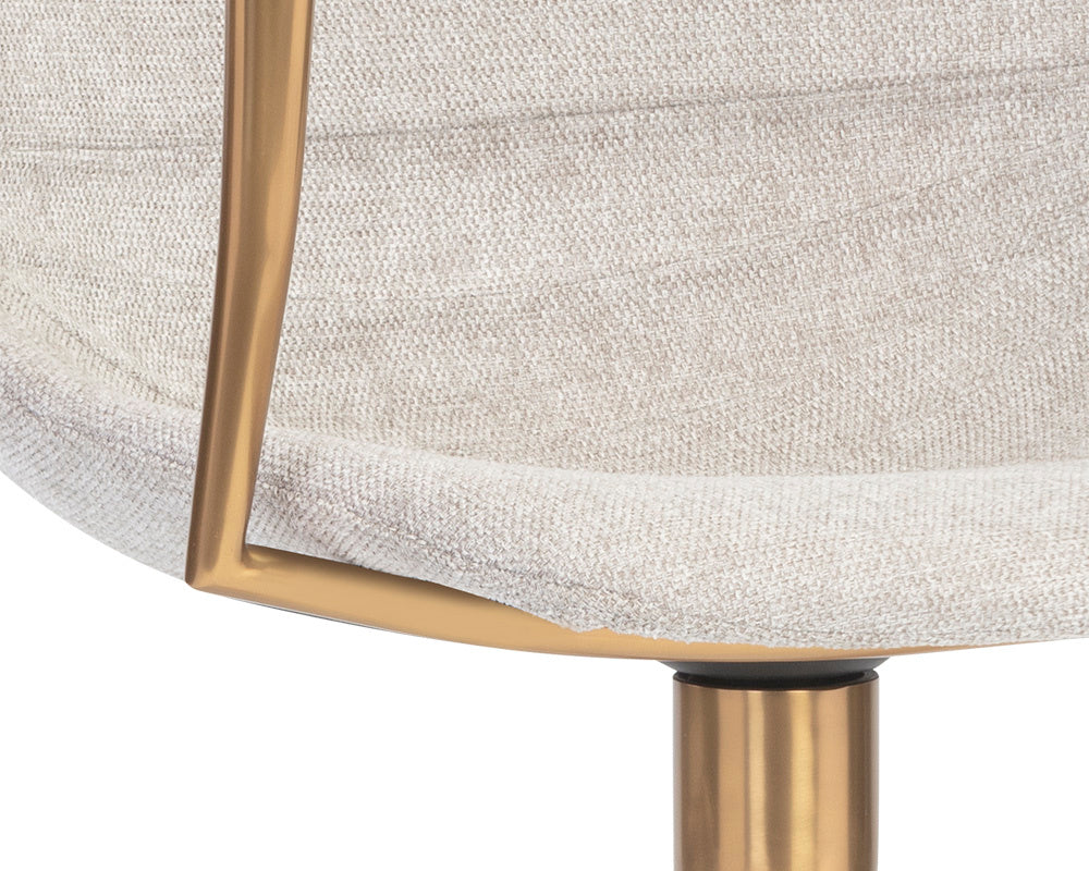 NAHLA ANDRES SWIVEL DINING ARMCHAIR - BELFAST HEATHER GREY