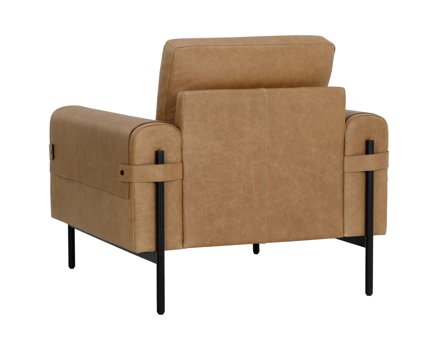 NAHLA CAMUS ARMCHAIR - LUDLOW SESAME LEATHER