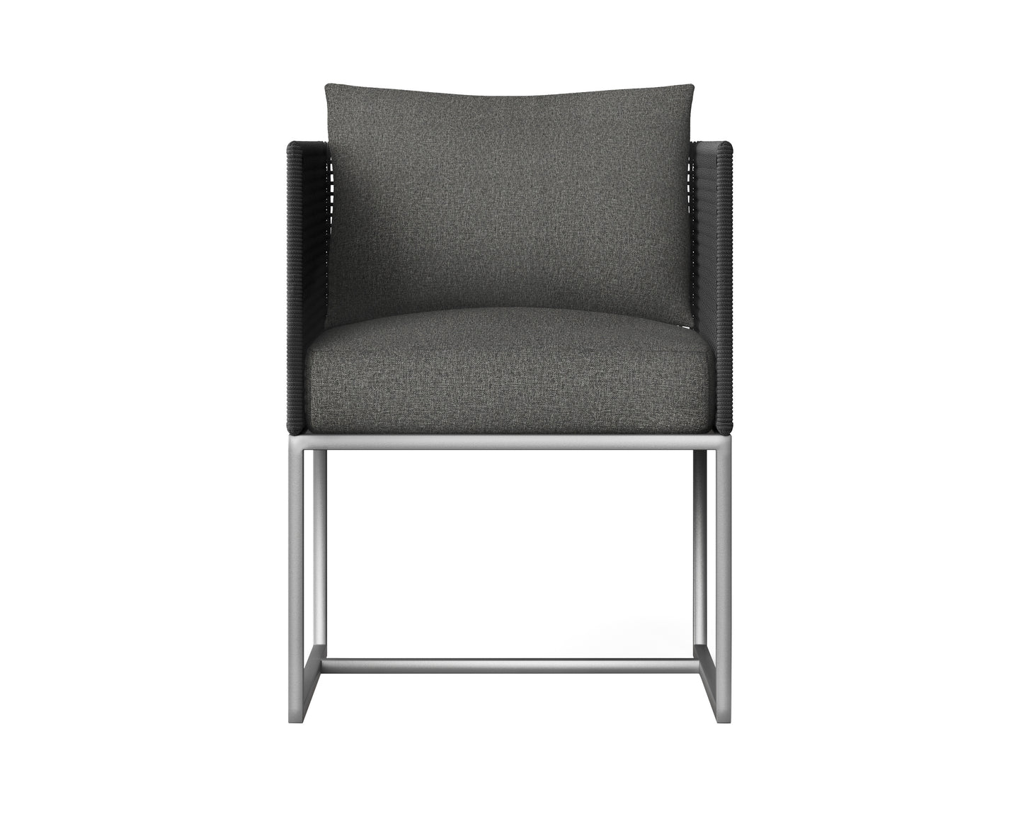 NAHLA CRETE DINING ARMCHAIR - DARK GREY - GRACEBAY GREY
