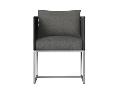 NAHLA CRETE DINING ARMCHAIR - DARK GREY - GRACEBAY GREY