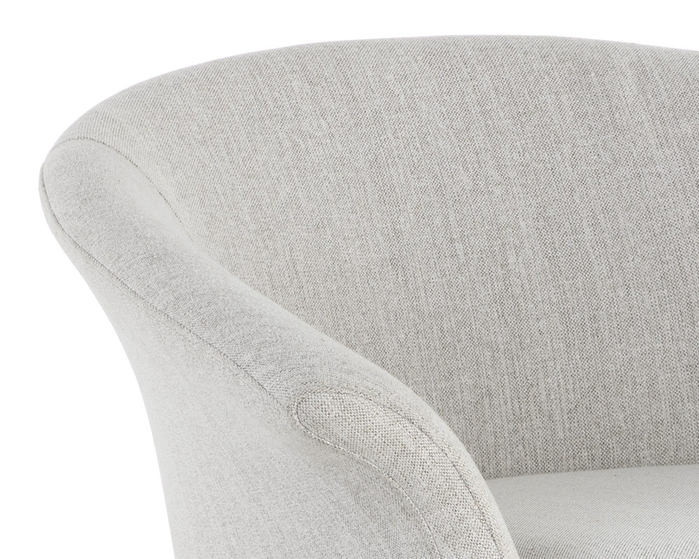 NAHLA CARINE SWIVEL LOUNGE CHAIR - MINA TAUPE