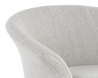 NAHLA CARINE SWIVEL LOUNGE CHAIR - MINA TAUPE