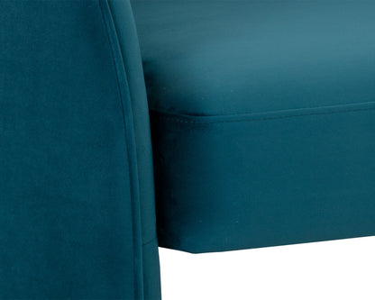 NAHLA ROSALIA LOUNGE CHAIR - TIMELESS TEAL