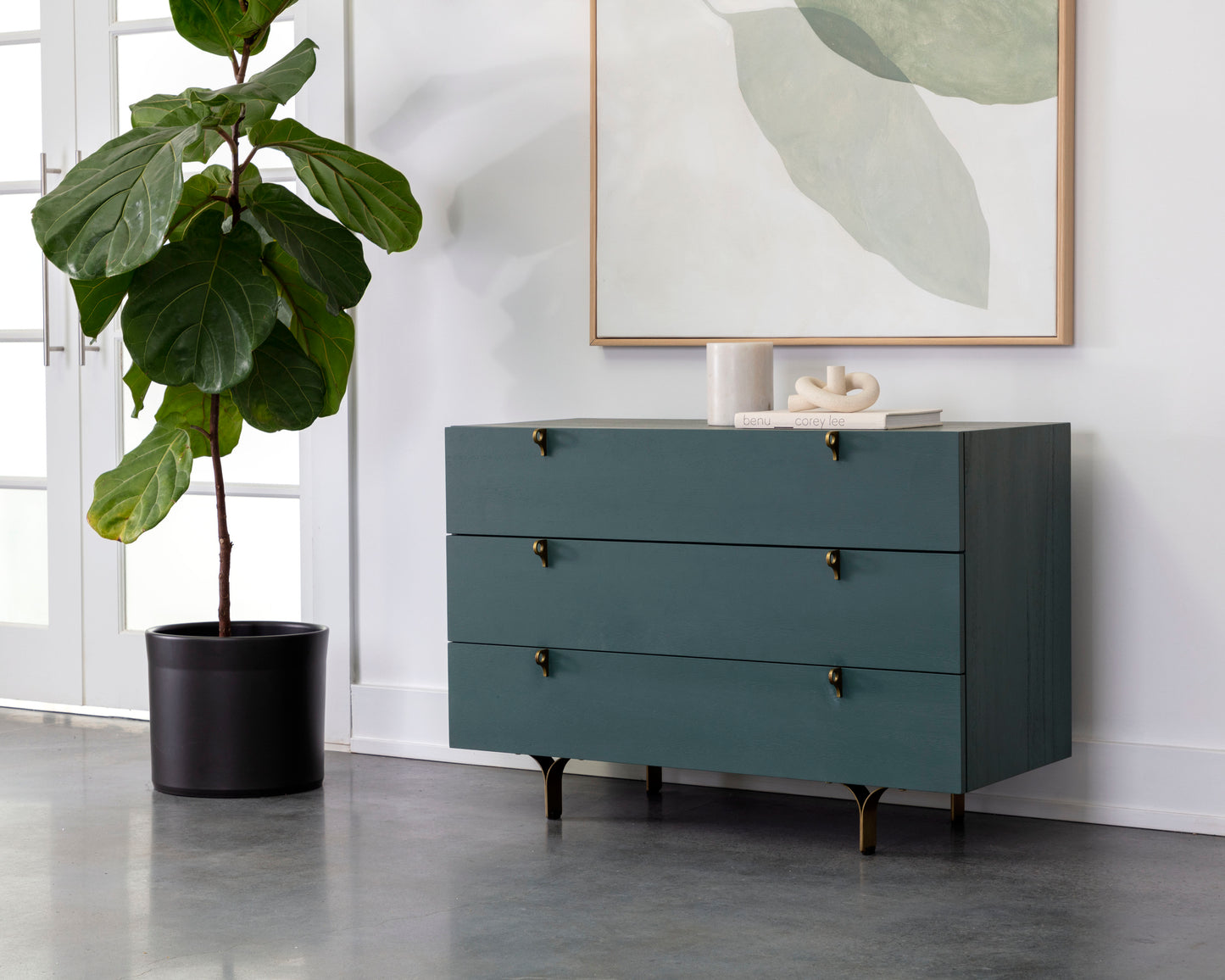 NAHLA CELINE DRESSER - TEAL