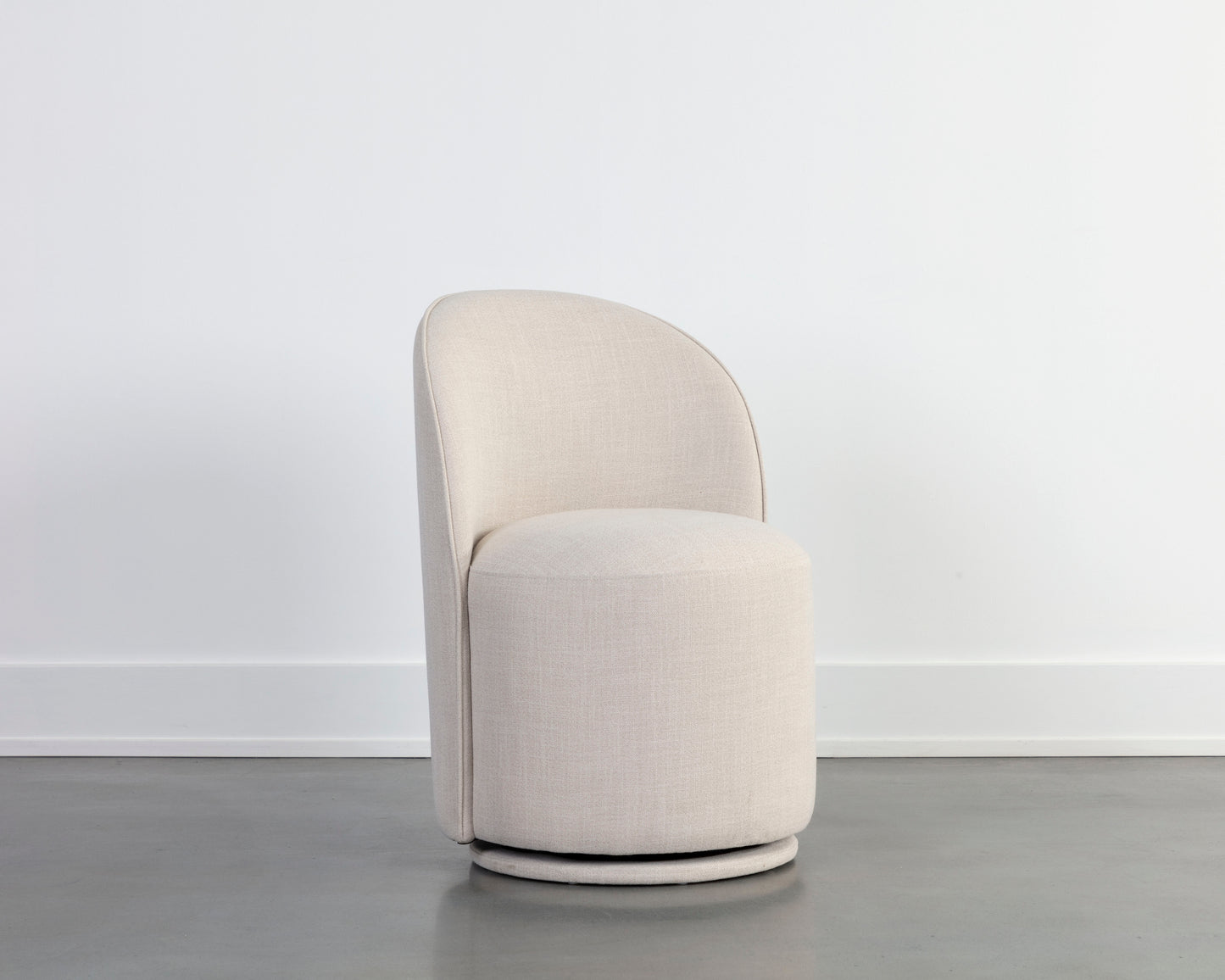 NAHLA CAVOLI SWIVEL DINING CHAIR - EFFIE LINEN