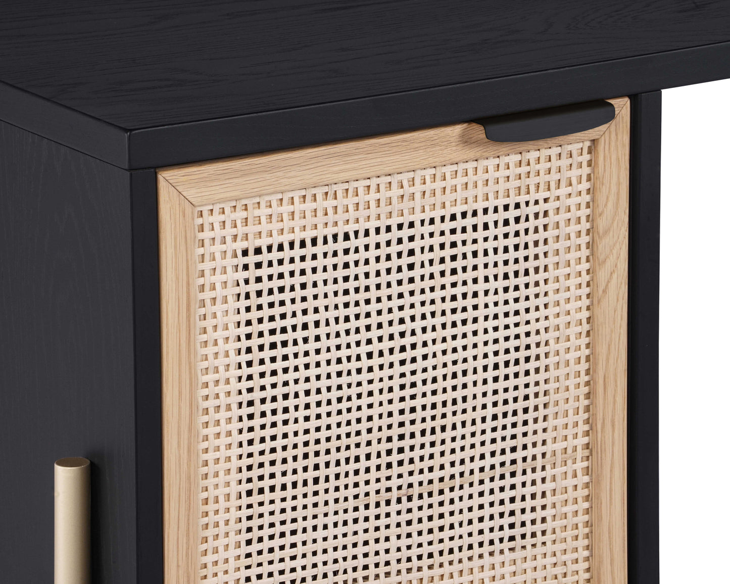 NAHLA AVIDA DESK - GOLD - BLACK/NATURAL