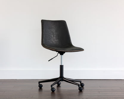 NAHLA CAL OFFICE CHAIR - ANTIQUE BLACK