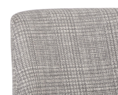 NAHLA ESTRADA DINING CHAIR - NAYA CHECK LIGHT GREY