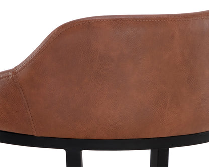 NAHLA ASTRA COUNTER STOOL - BLACK - CINNAMON BROWN