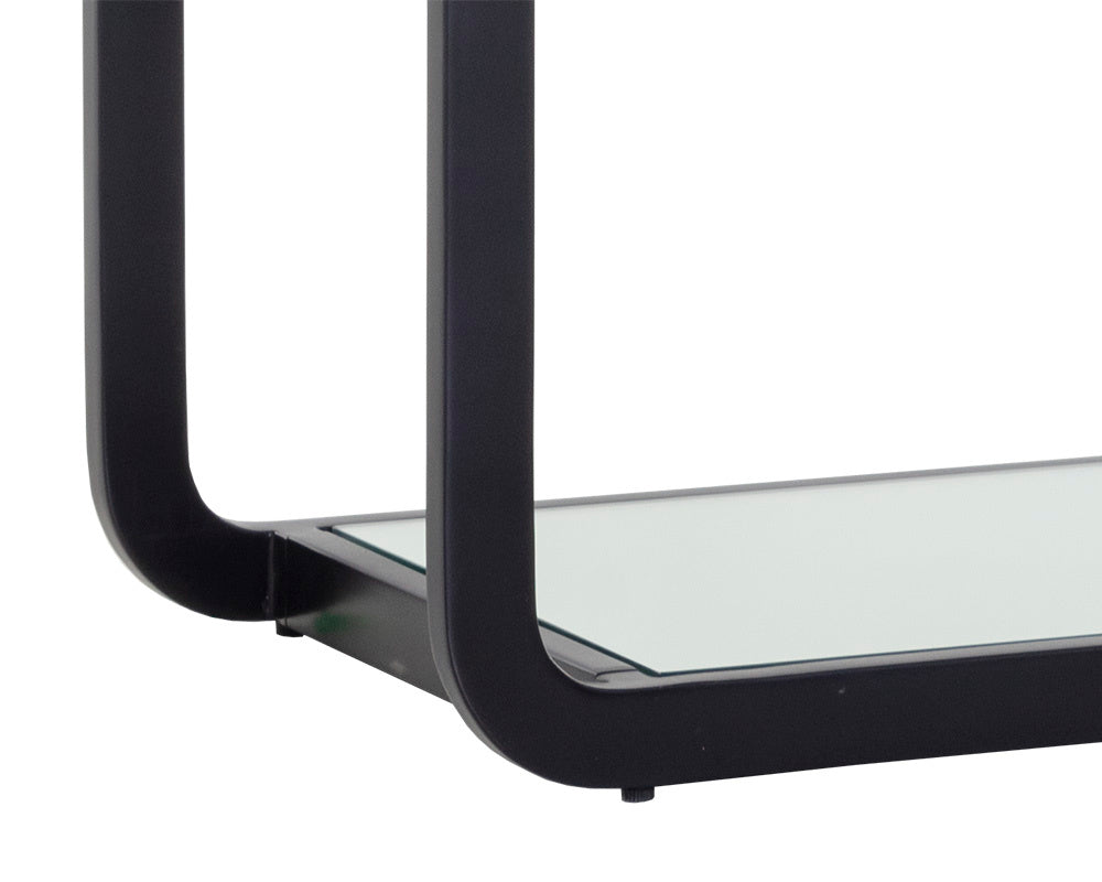 NAHLA AMBRETTA BOOKCASE - SMALL - BLACK / SMOKE GREY