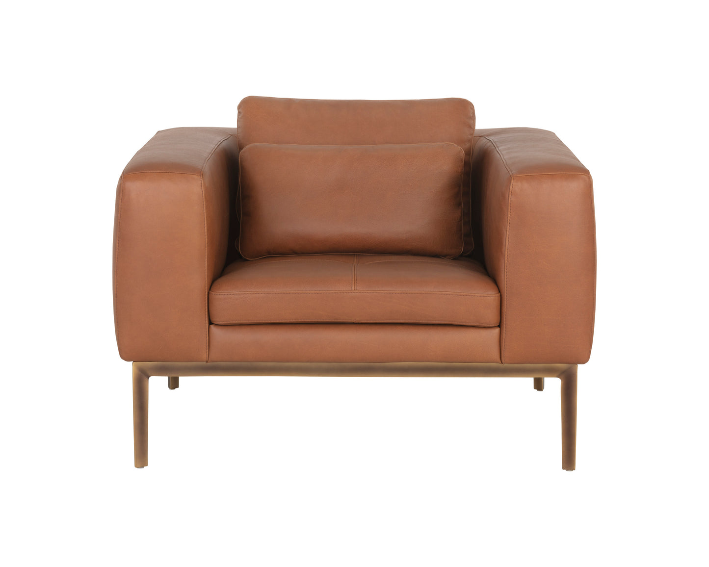 NAHLA BURR ARMCHAIR - BEHIKE SADDLE LEATHER