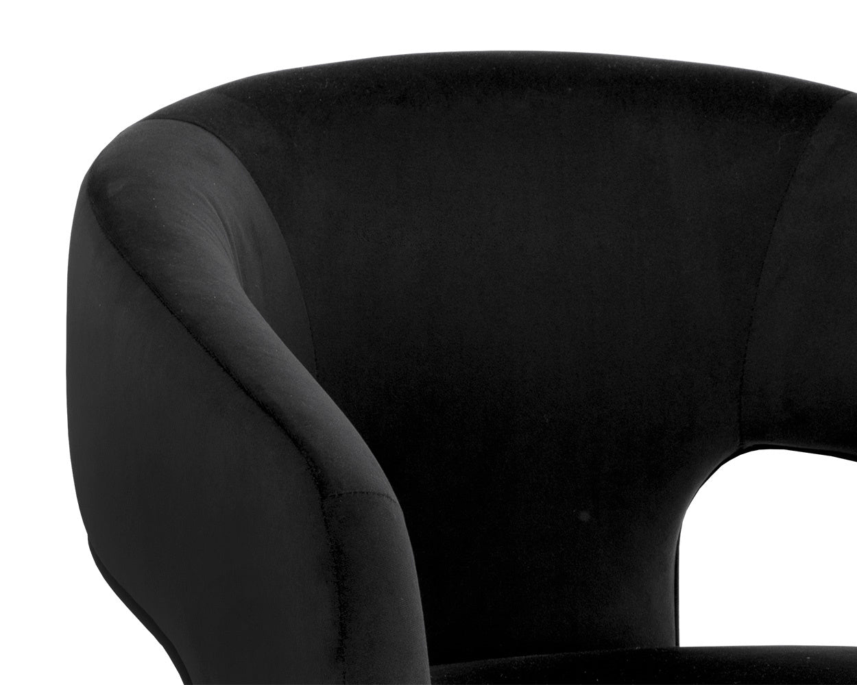 NAHLA ISIDORE DINING ARMCHAIR - ABBINGTON BLACK