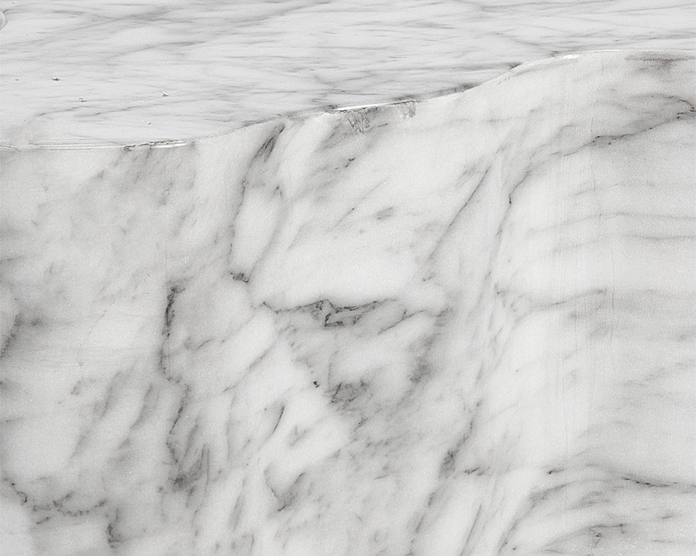 NAHLA AVA SIDE TABLE - LARGE - MARBLE LOOK