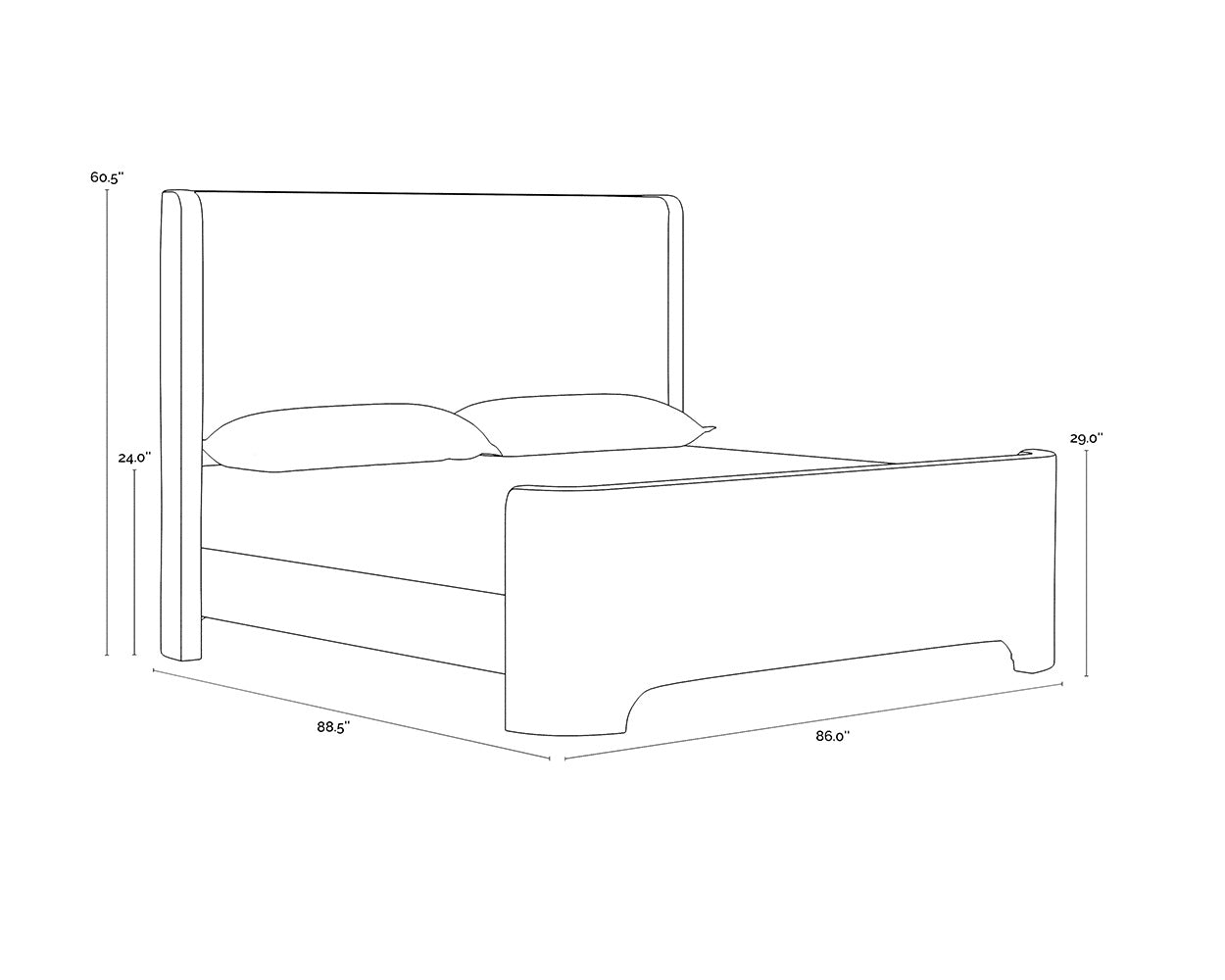 NAHLA IVES BED - KING - COPENHAGEN WHITE