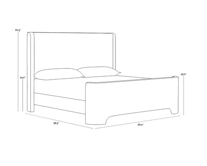 NAHLA IVES BED - KING - COPENHAGEN WHITE