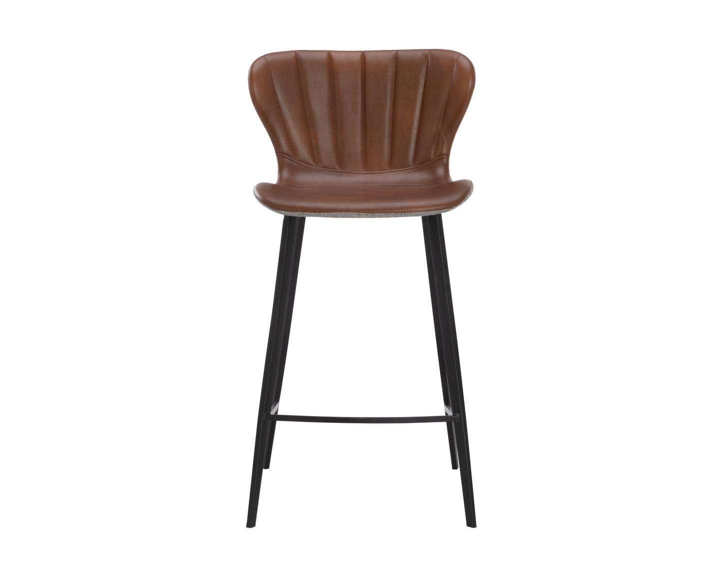 NAHLA ARABELLA COUNTER STOOL - BRAVO COGNAC / NOVEMBER GREY