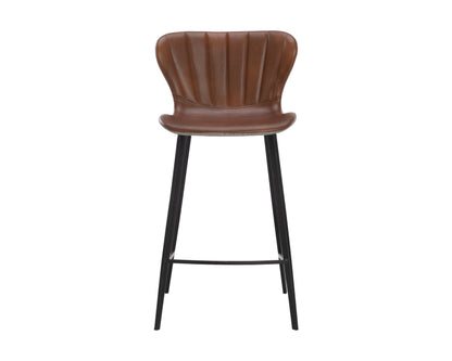 NAHLA ARABELLA COUNTER STOOL - BRAVO COGNAC / NOVEMBER GREY