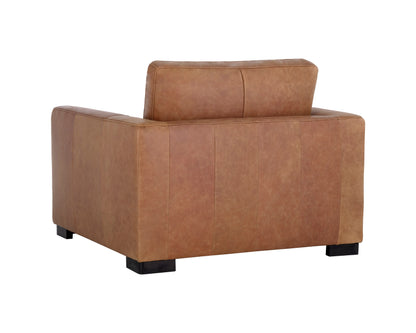 NAHLA BAYLOR ARMCHAIR - MARSEILLE CAMEL LEATHER