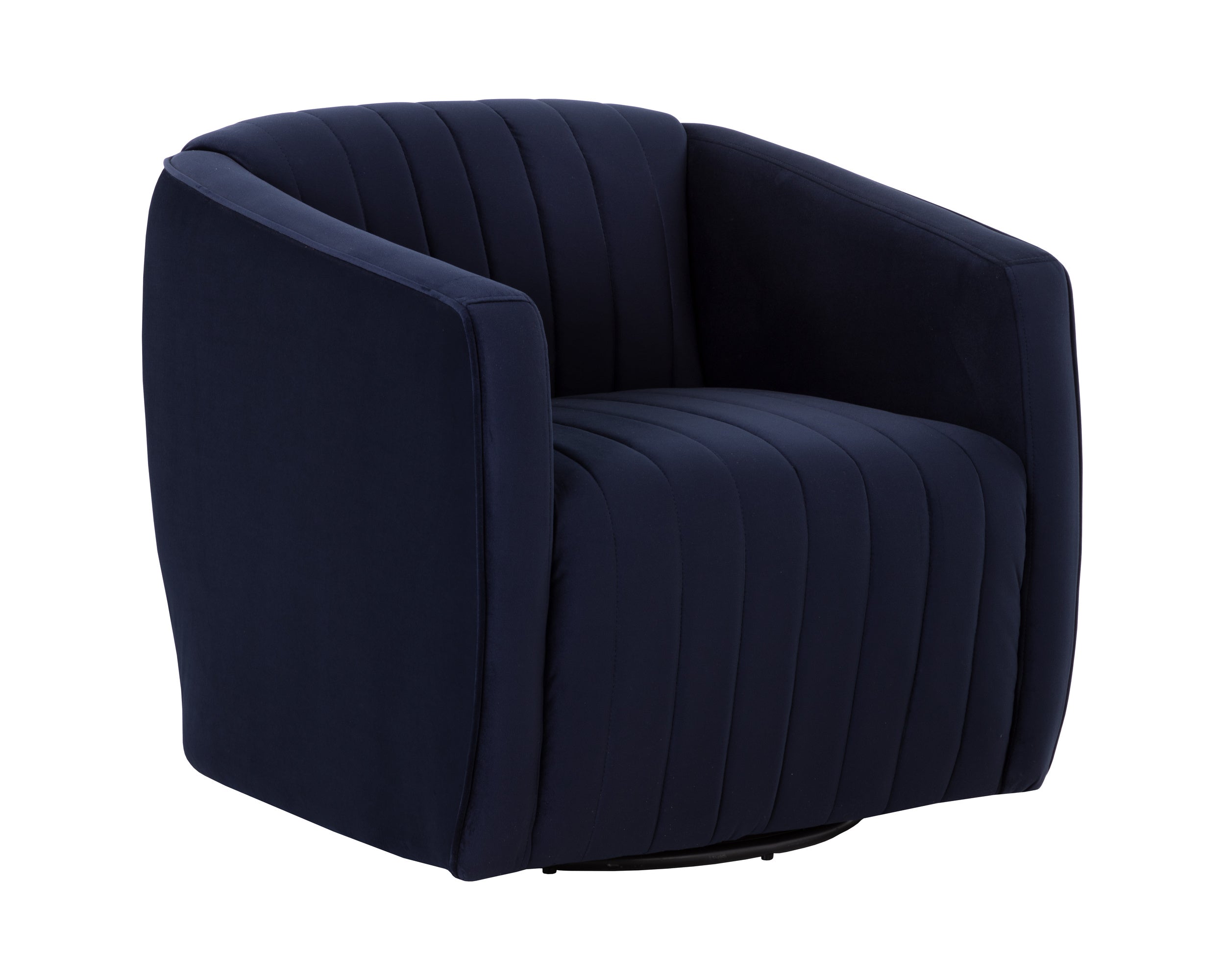 NAHLA GARRISON SWIVEL LOUNGE CHAIR - ABBINGTON NAVY