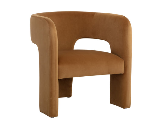 NAHLA ISIDORE LOUNGE CHAIR - MEG GOLD