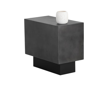 NAHLA BLAKELY SIDE TABLE - GUNMETAL