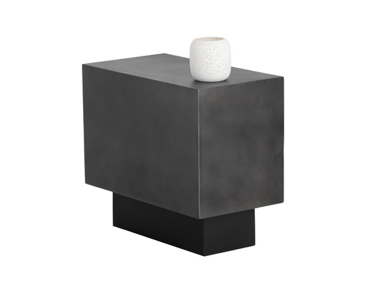 NAHLA BLAKELY SIDE TABLE - GUNMETAL