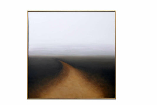 NAHLA AUTUMN SILENCE - 48" X 48" - GOLD FLOATER FRAME