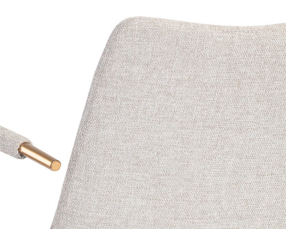 NAHLA ANDRES SWIVEL DINING ARMCHAIR - BELFAST HEATHER GREY