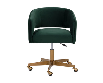 NAHLA CLAREN OFFICE CHAIR - DEEP GREEN SKY