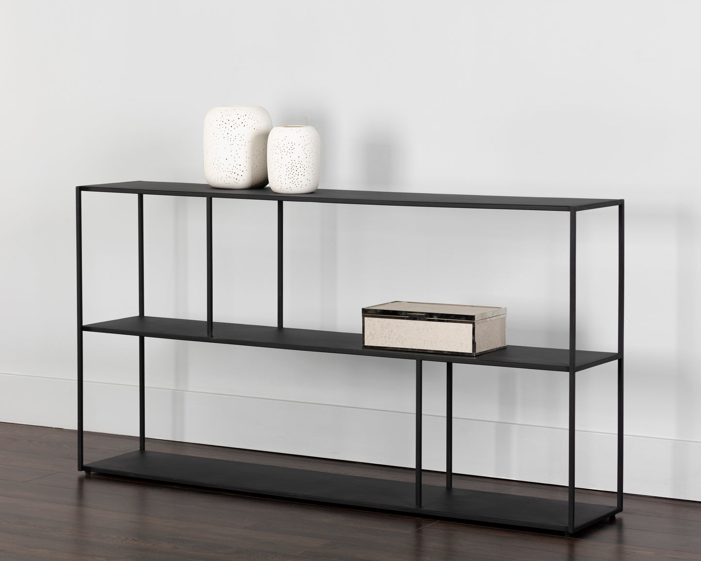 NAHLA EIFFEL LOW BOOKCASE - LARGE - BLACK